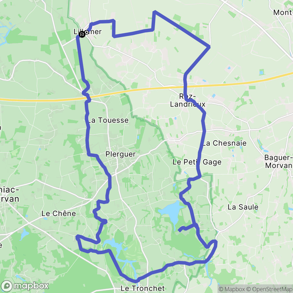 Lillemer : carte du parcours de randonnée - France