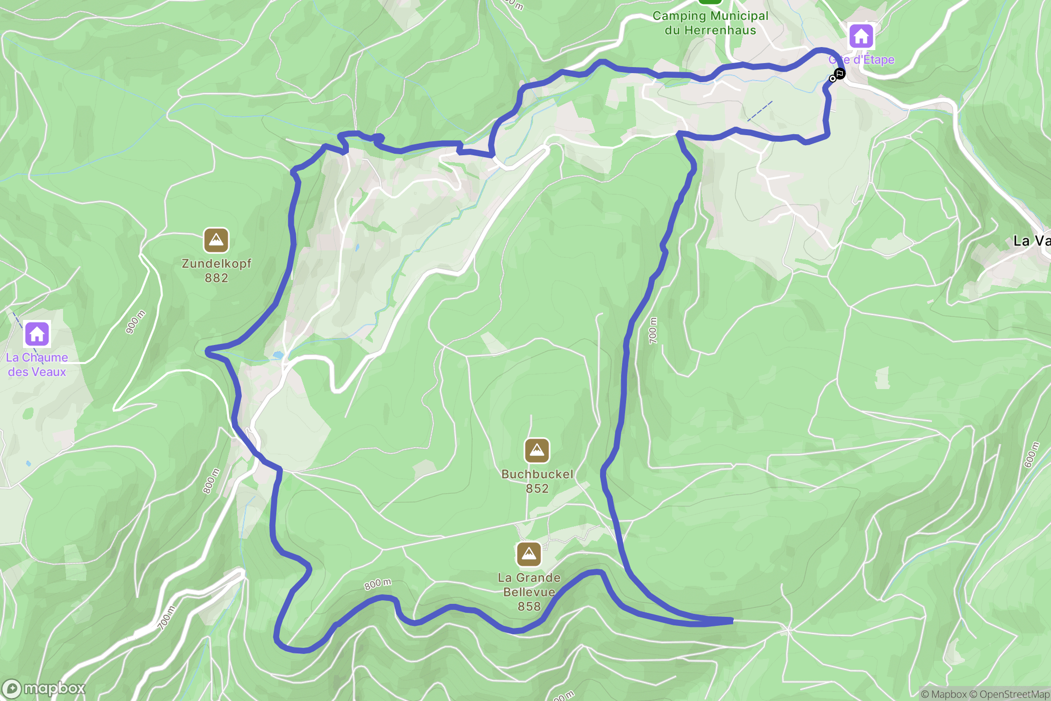 Le Hohwald : carte du parcours de randonnée - France