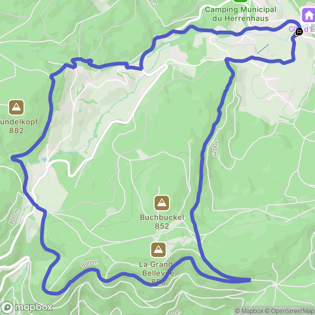 Le Hohwald : carte du parcours de randonnée - France