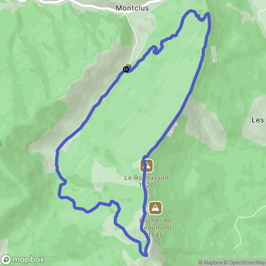 Montclus : carte du parcours de randonnée - France