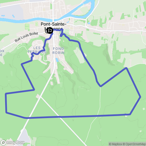 Pont-Sainte-Maxence : carte du parcours de randonnée - France