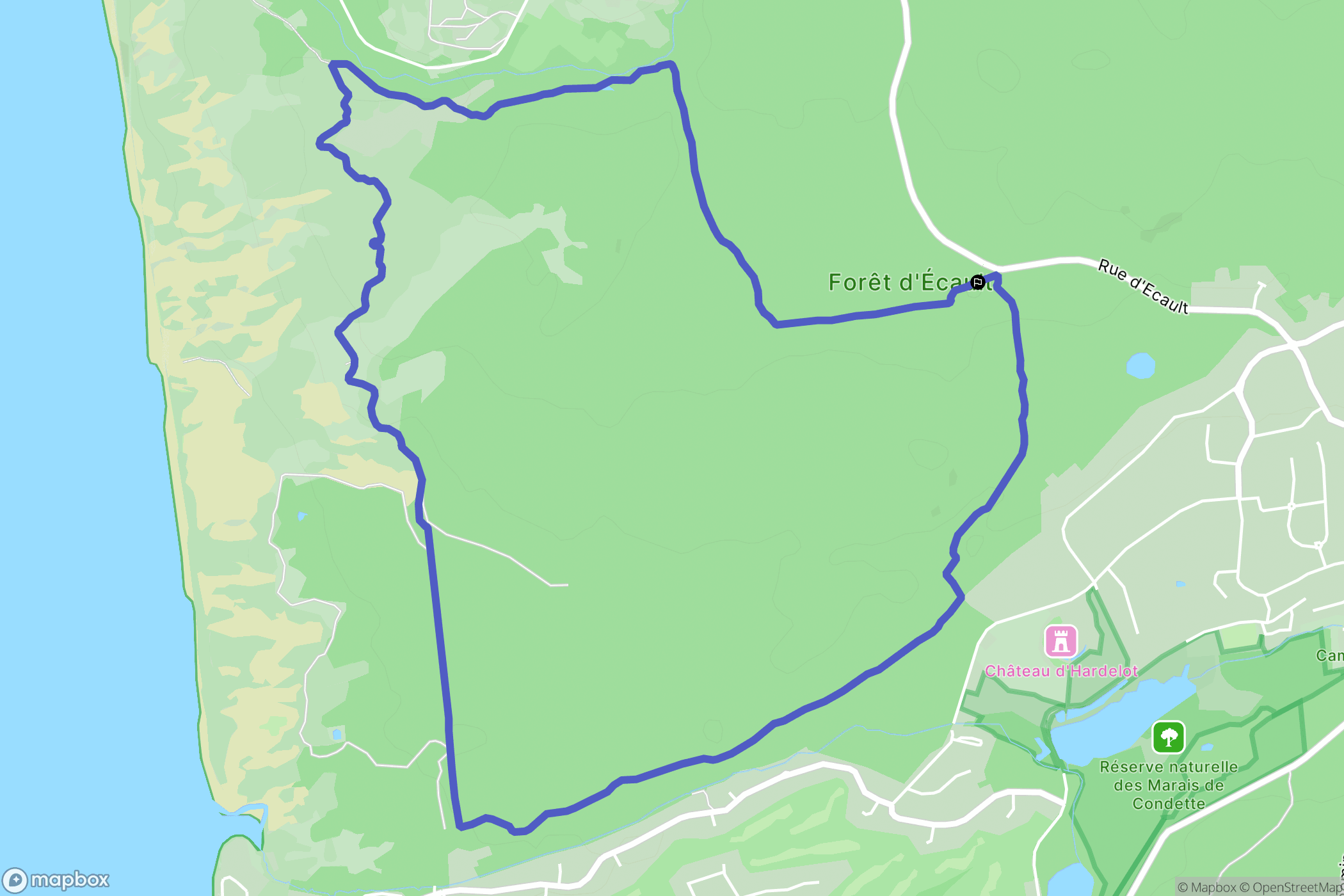 Saint-Étienne-au-Mont : carte du parcours de randonnée - France