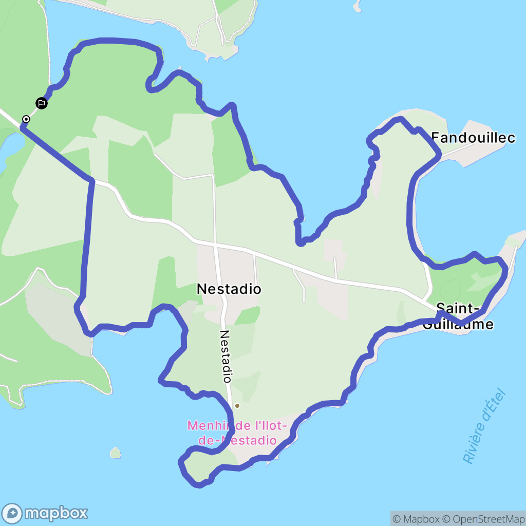 Plouhinec : carte du parcours de randonnée - France