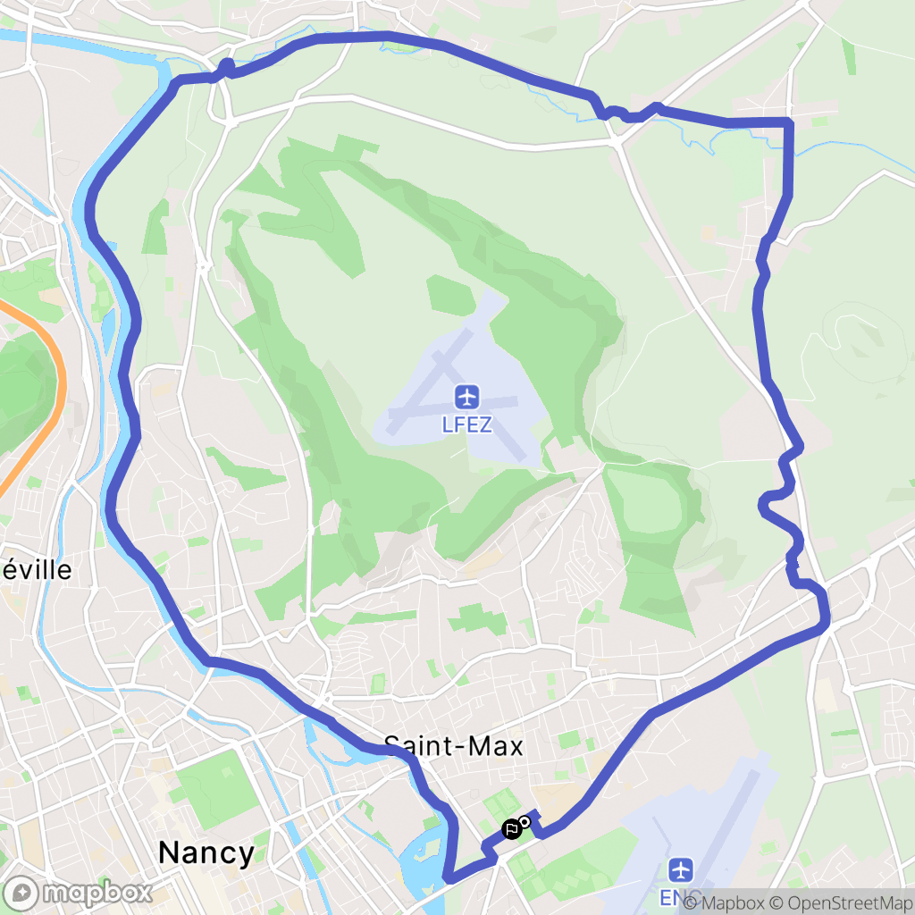 Tomblaine : carte du parcours de randonnée - France