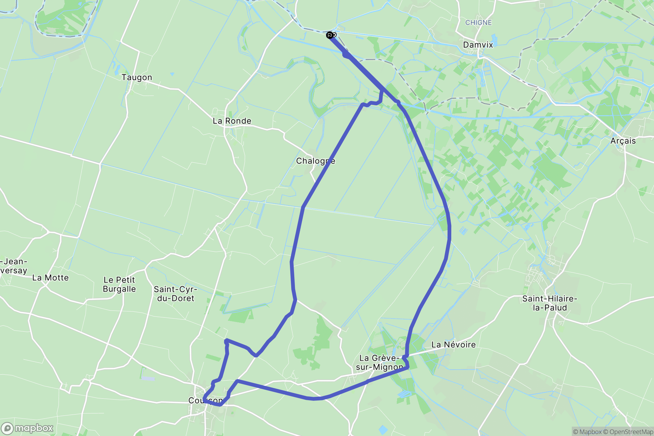 La Ronde : carte du parcours de randonnée - France