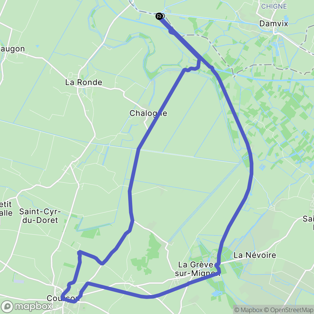 La Ronde : carte du parcours de randonnée - France