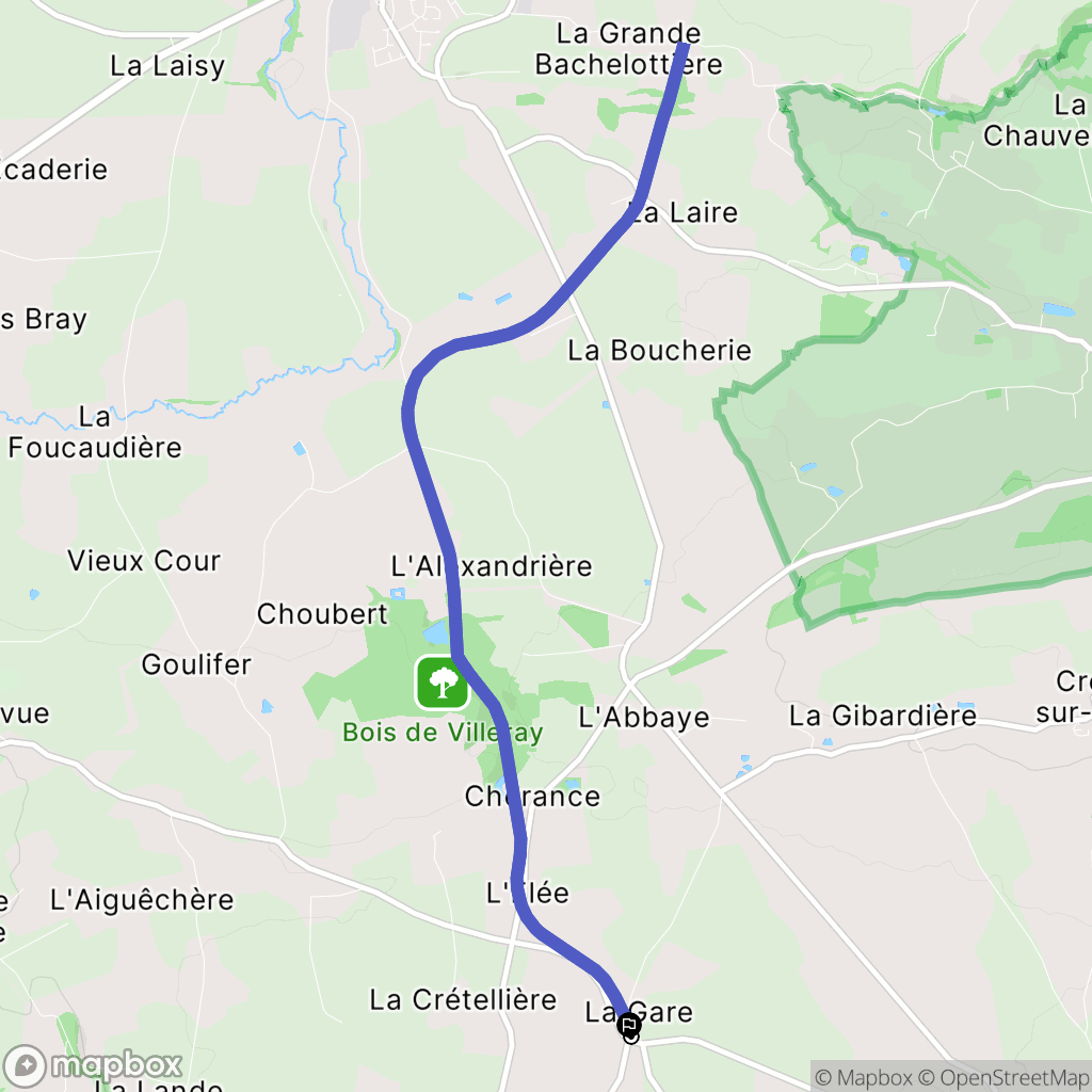 Le Ham : carte du parcours de randonnée - France