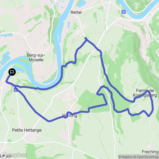 Malling : carte du parcours de randonnée - France