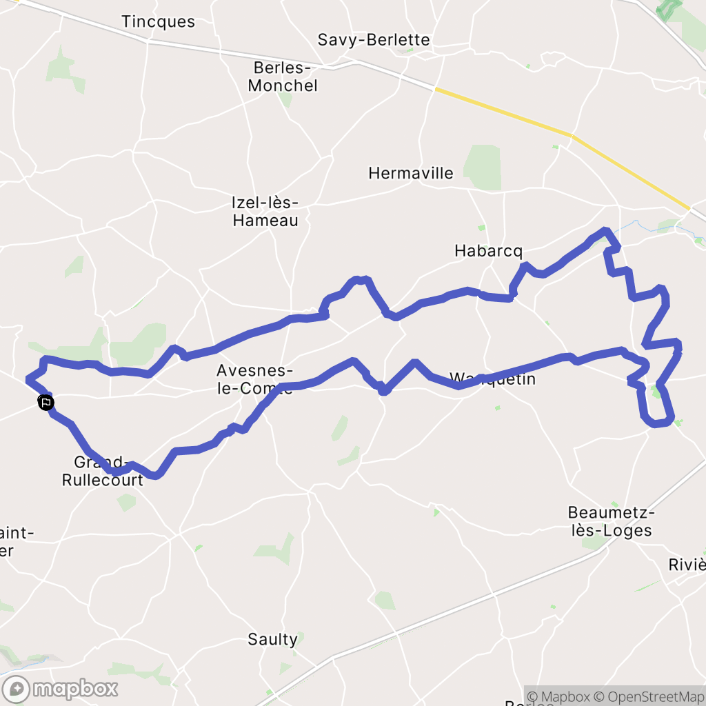 Liencourt : carte du parcours de randonnée - France