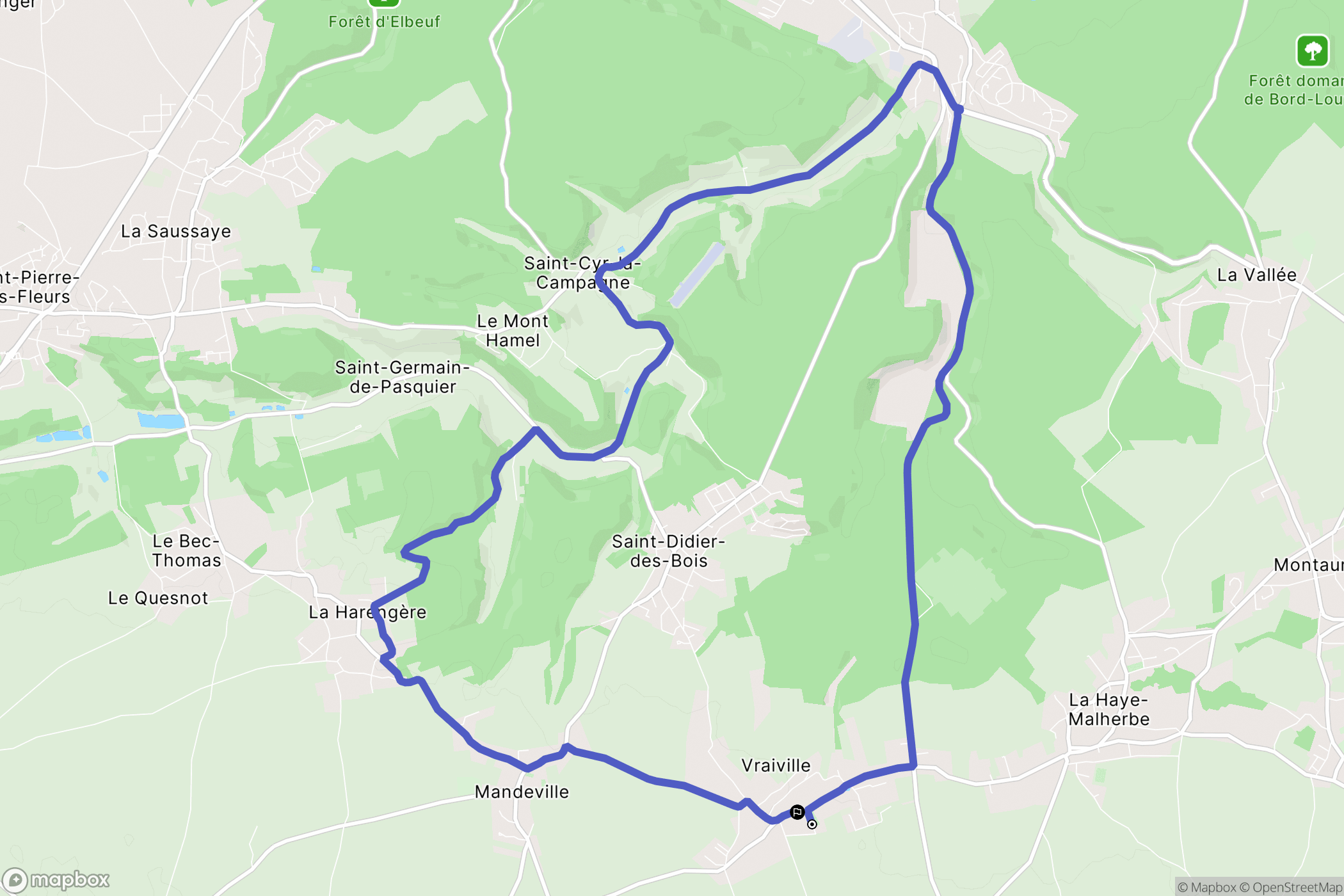 Vraiville : carte du parcours de randonnée - France