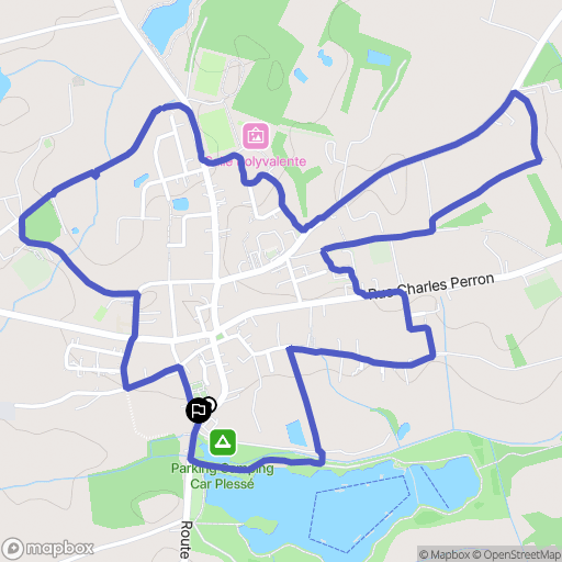 Plesse : carte du parcours de randonnée - France