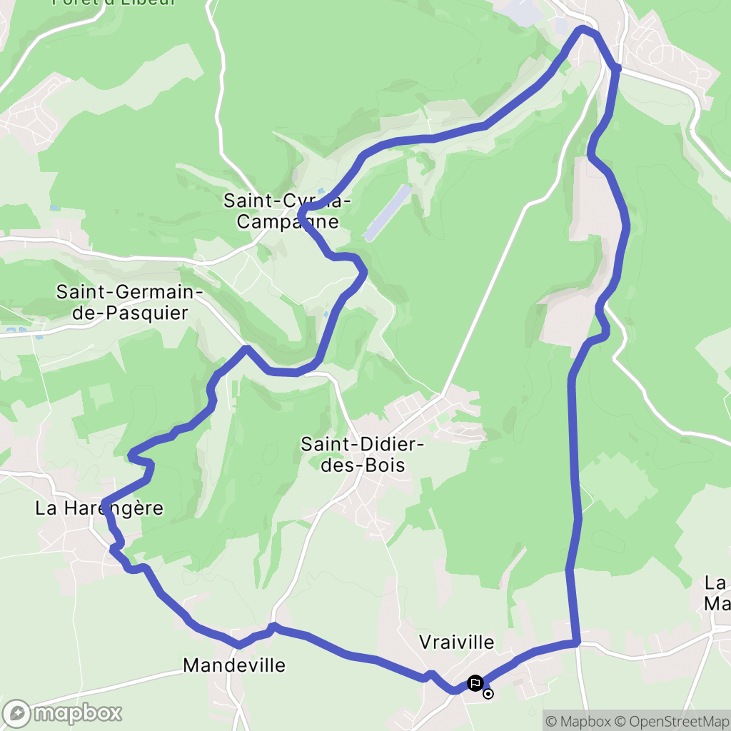 Vraiville : carte du parcours de randonnée - France