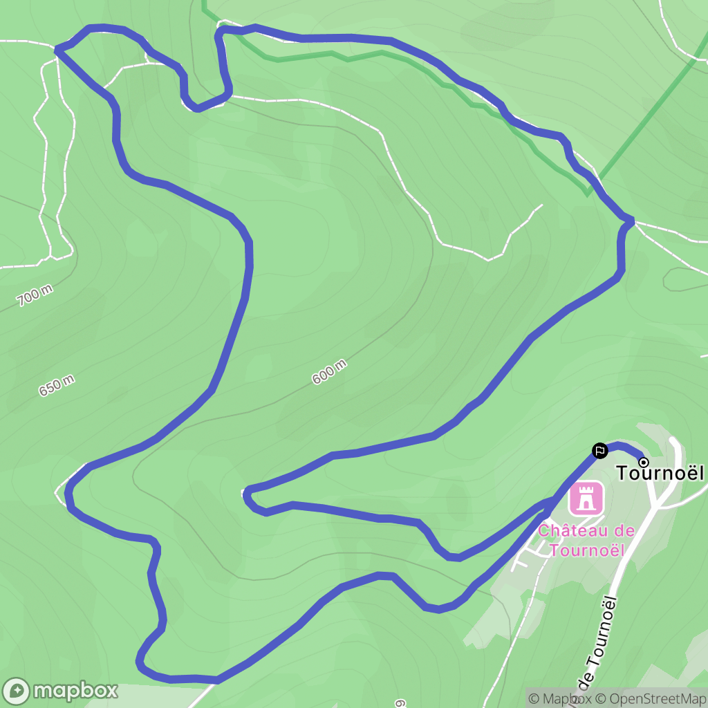 Volvic : carte du parcours de randonnée - France