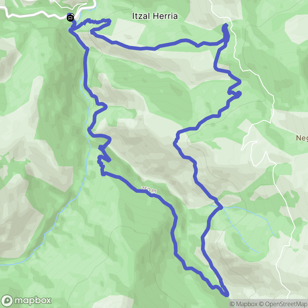 Larrau : carte du parcours de randonnée - France