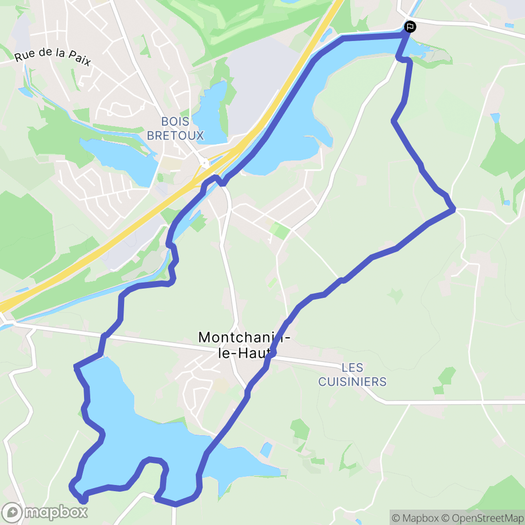 Écuisses : carte du parcours de randonnée - France