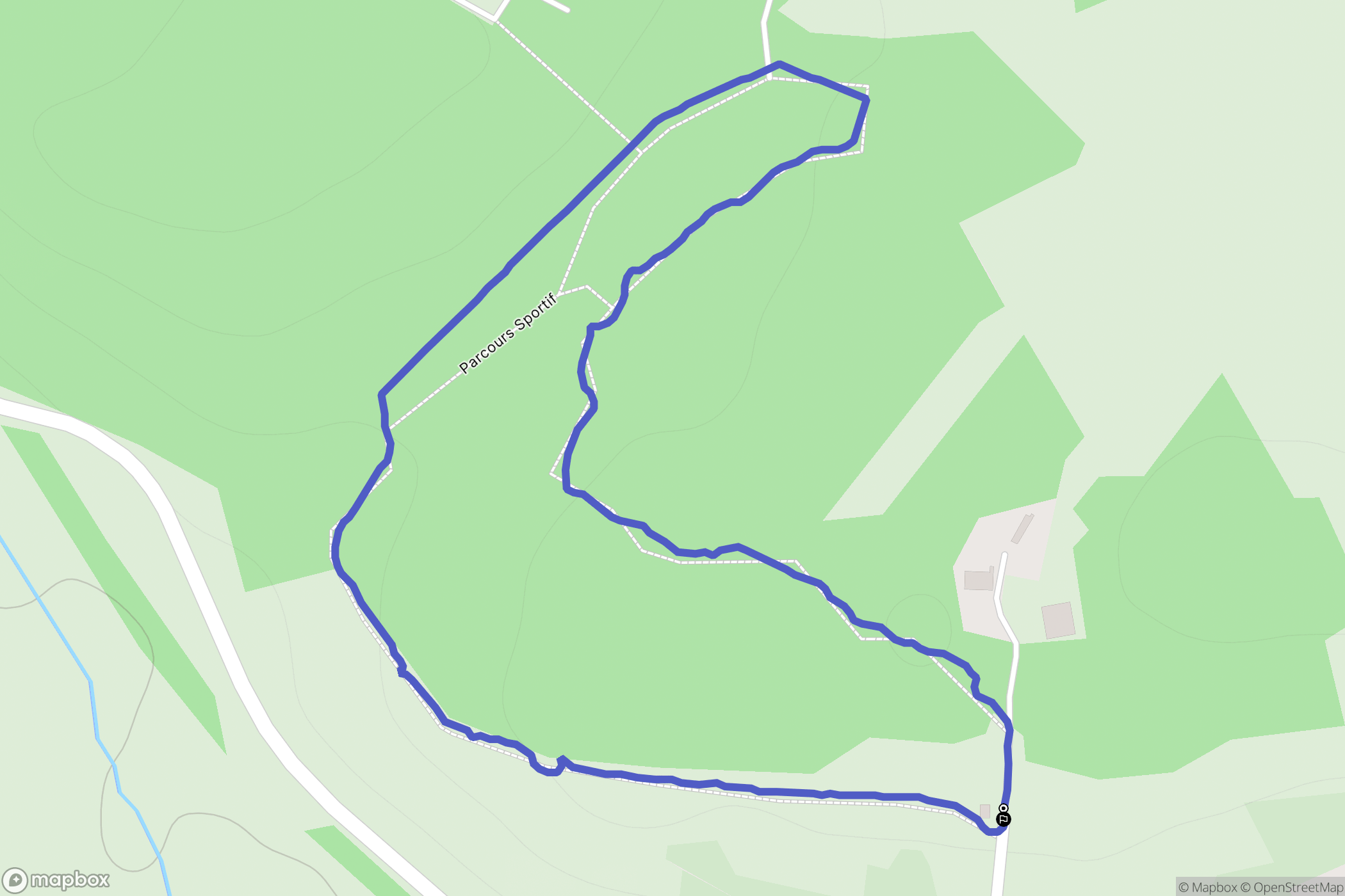 Fresne-Saint-Mamès : carte du parcours de randonnée - France
