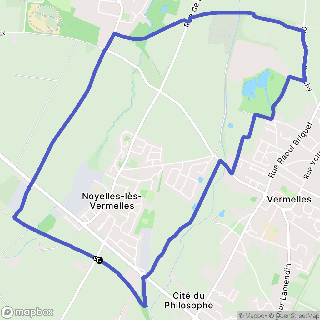 Noyelles-lès-Vermelles : carte du parcours de randonnée - France