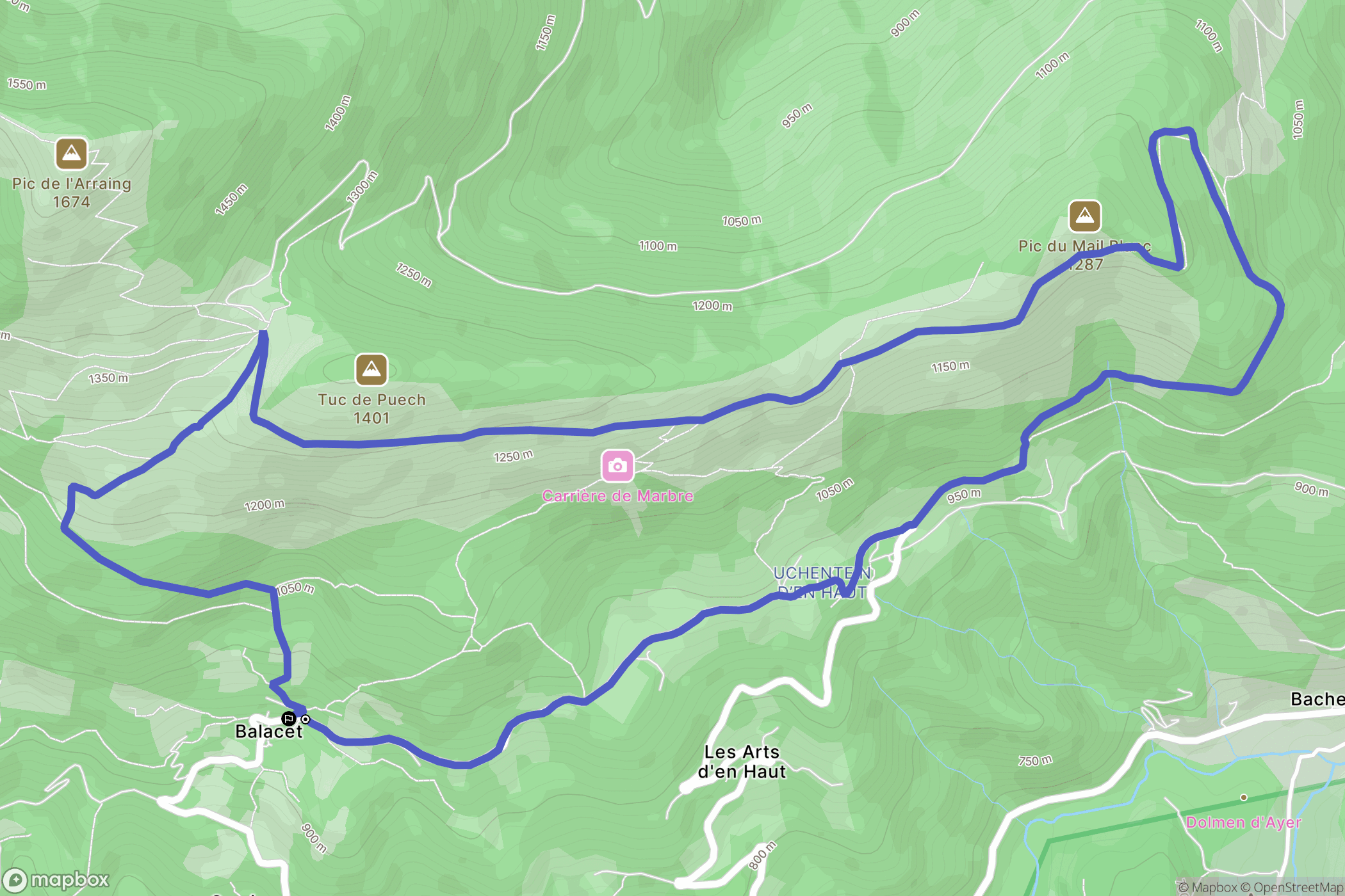 Balacet: routekaart voor buitenactiviteiten - France