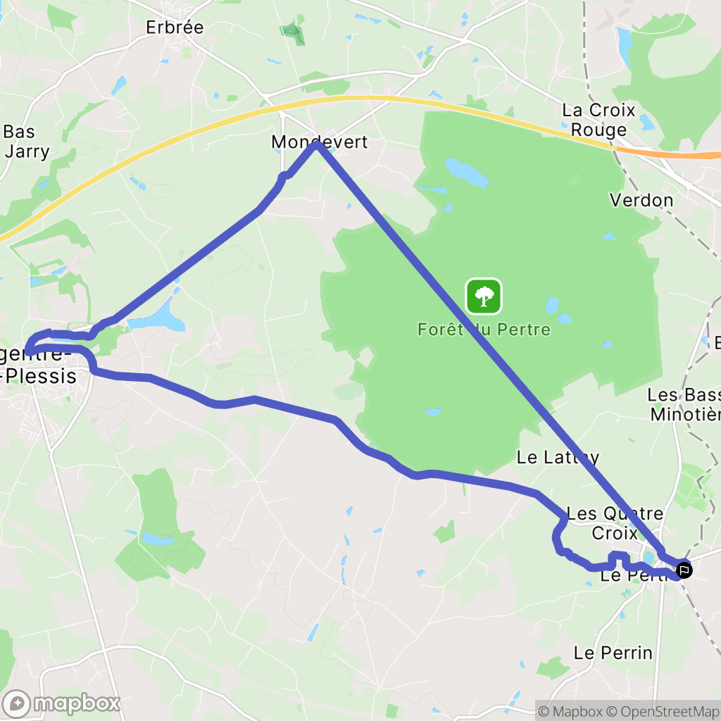 Saint-Cyr-le-Gravelais : carte du parcours de randonnée - France