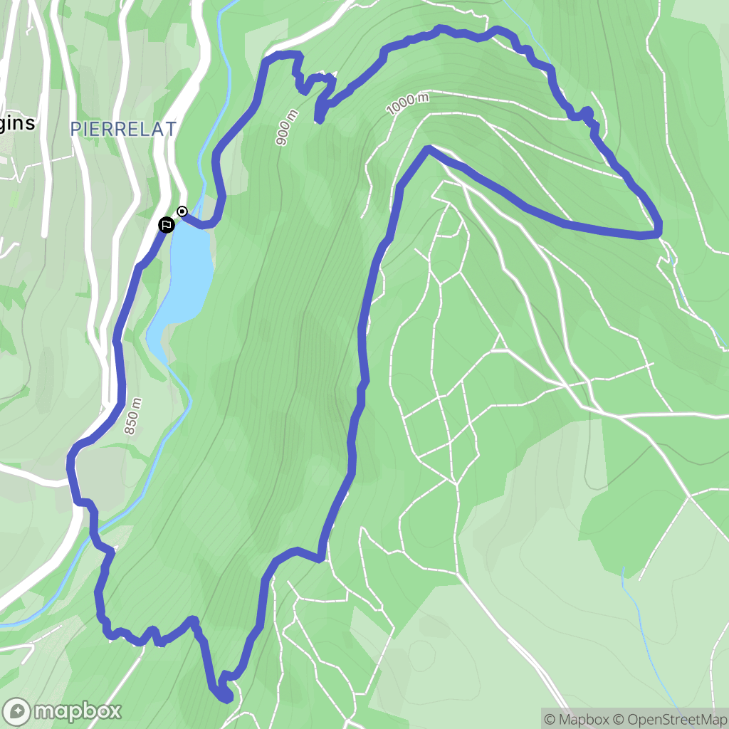 Engins : carte du parcours de randonnée - France