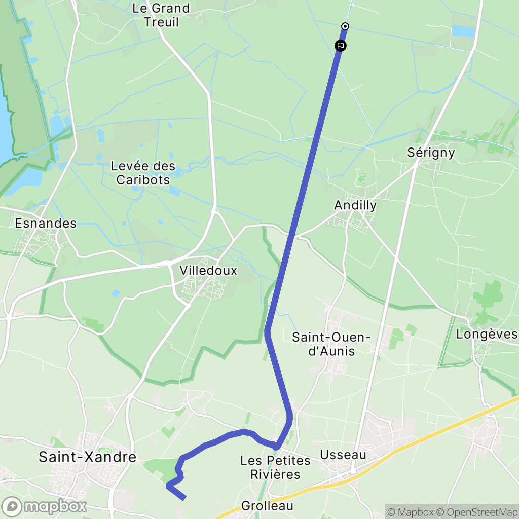 Charron : carte du parcours de randonnée - France