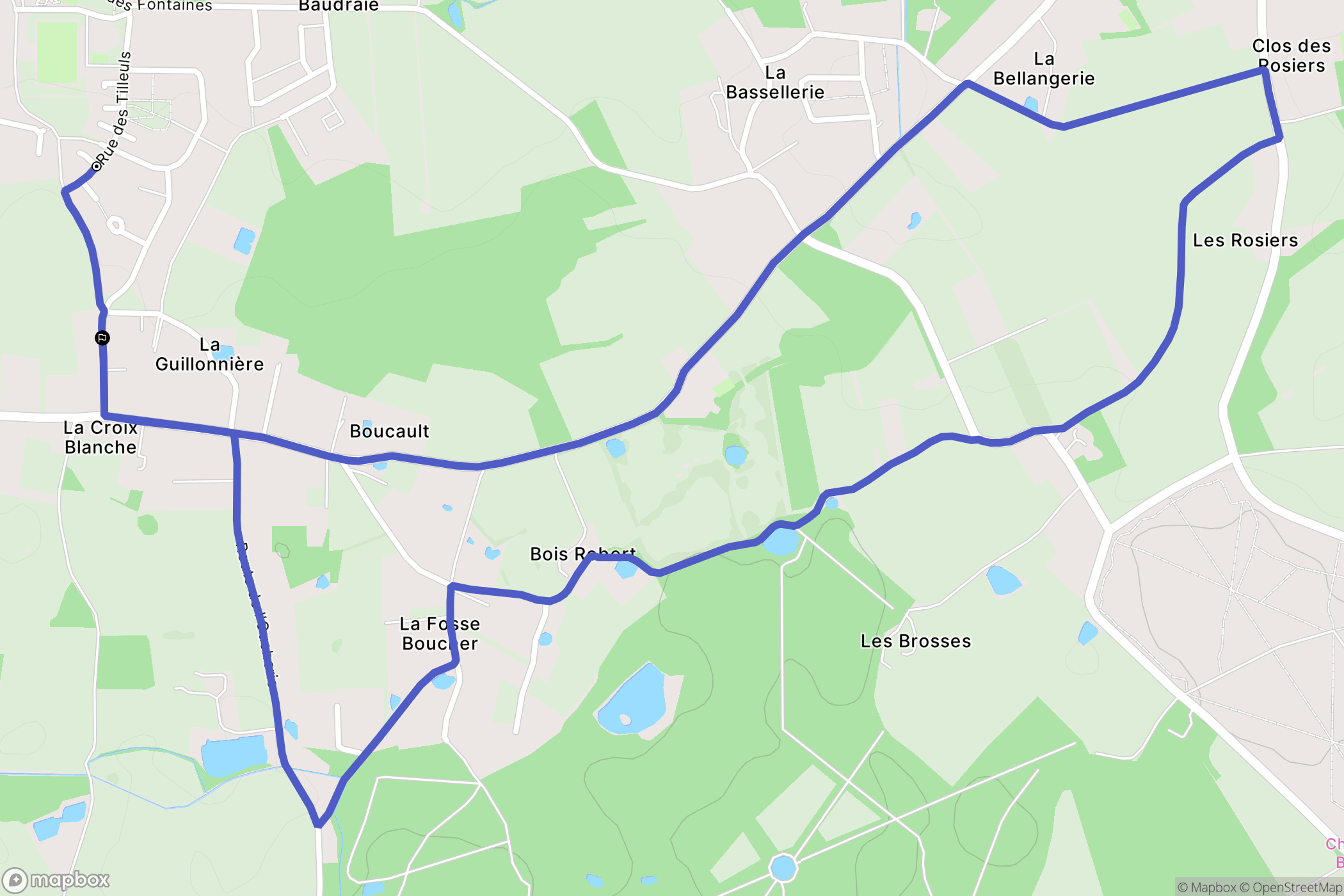 Savonnières : carte du parcours de randonnée - France