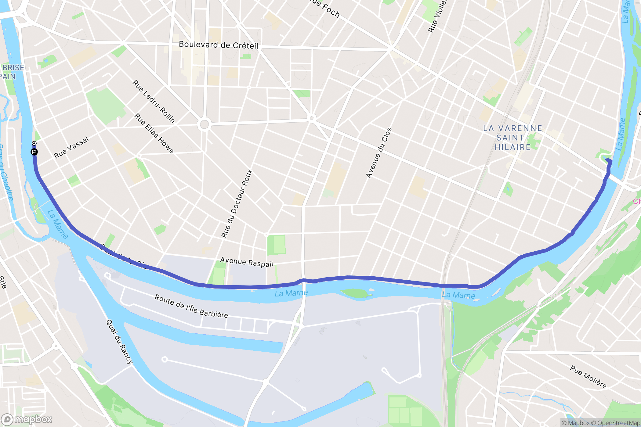 Saint-Maur-des-Fossés : carte du parcours de randonnée - France