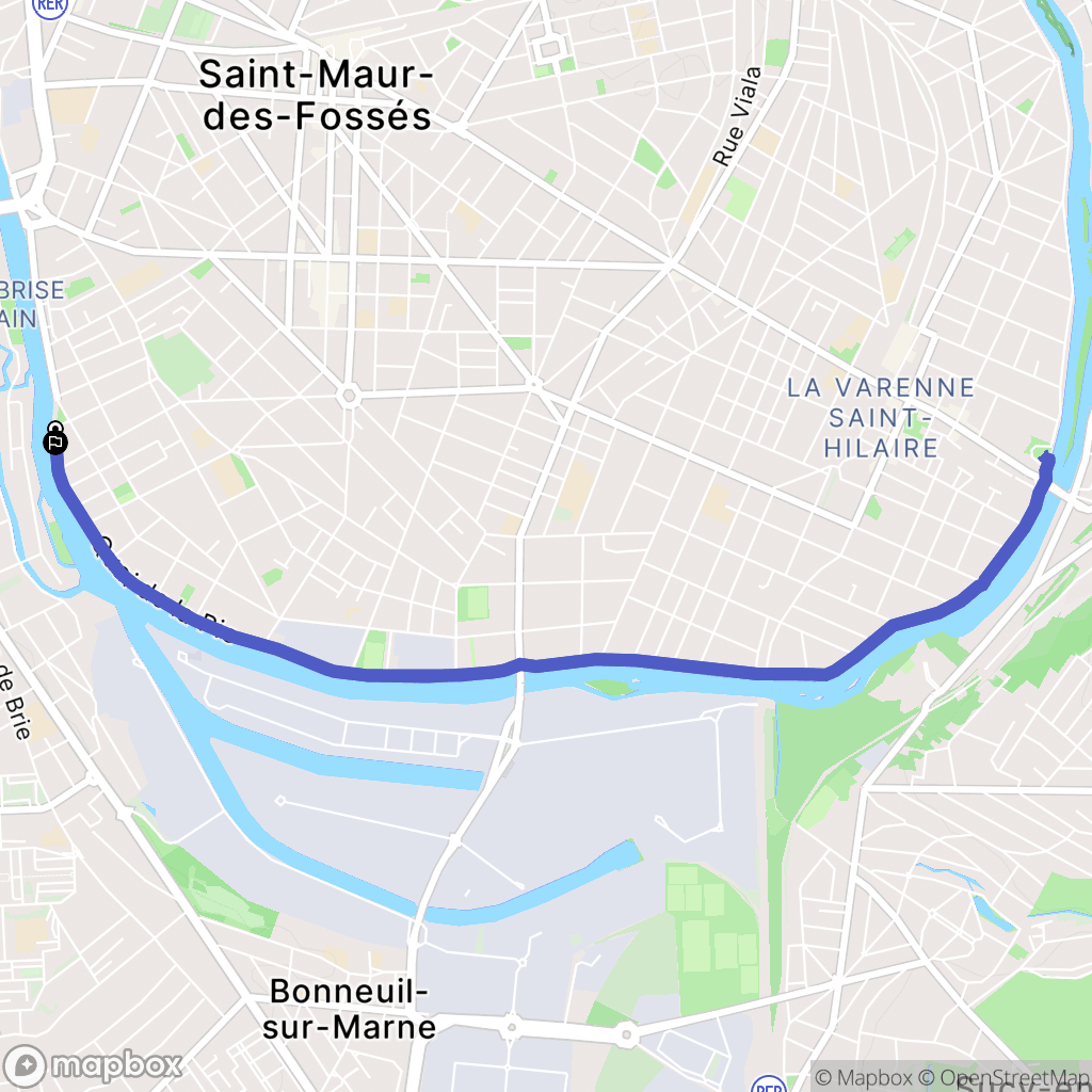 Saint-Maur-des-Fossés : carte du parcours de randonnée - France