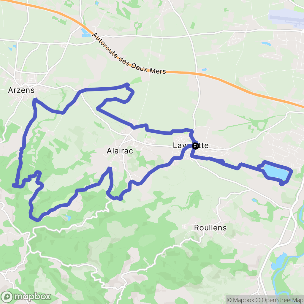 Lavalette : carte du parcours de randonnée - France