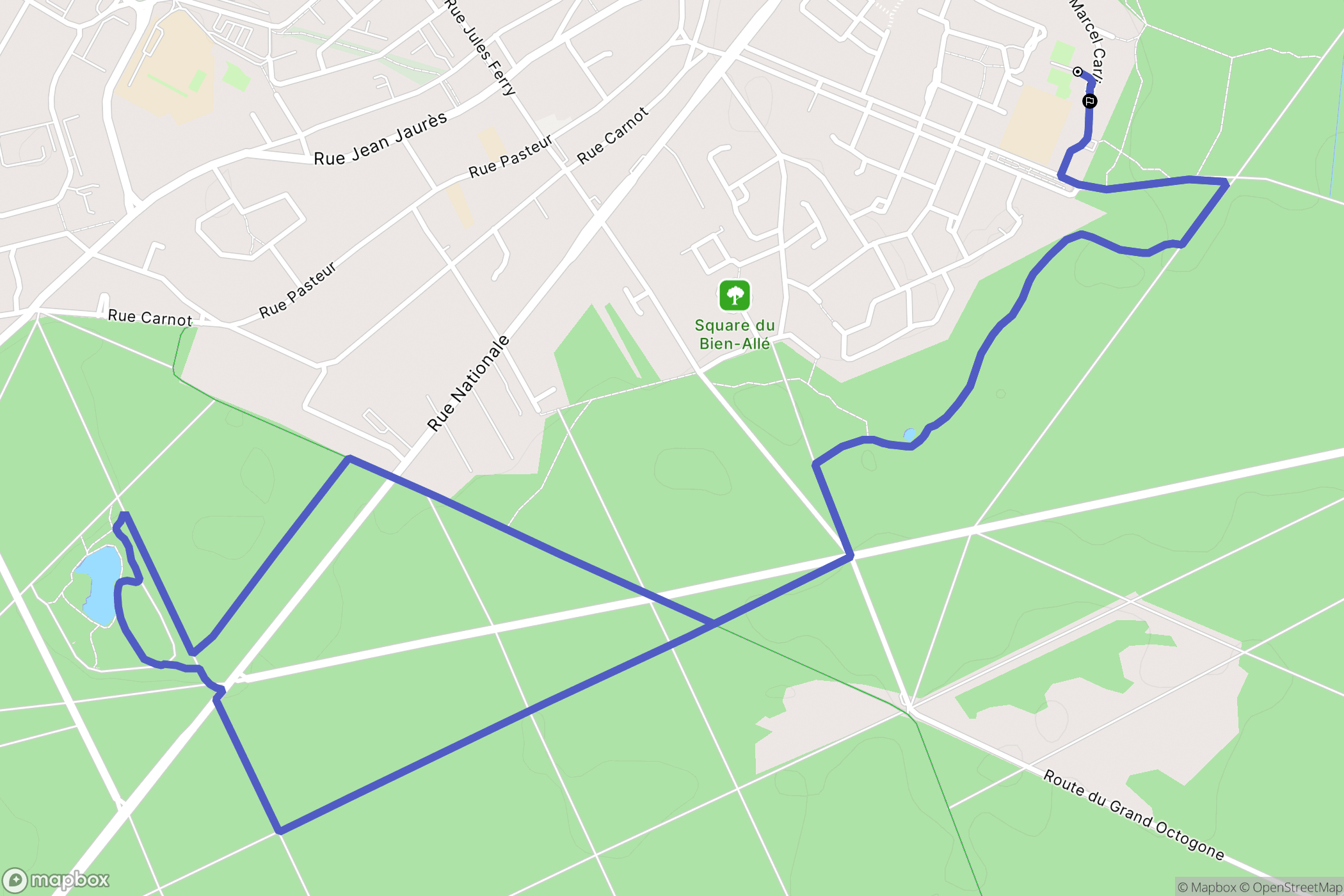 La Croix-Saint-Ouen : carte du parcours de randonnée - France