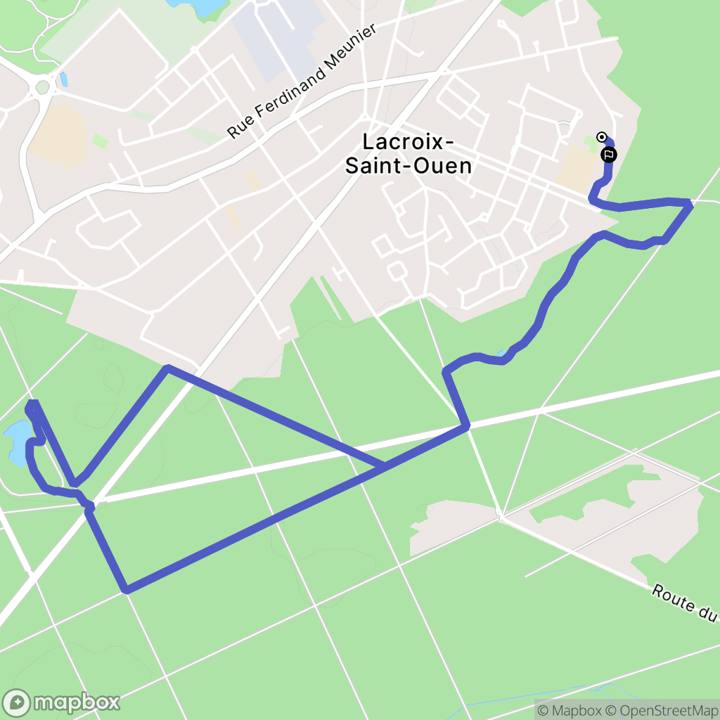 La Croix-Saint-Ouen : carte du parcours de randonnée - France