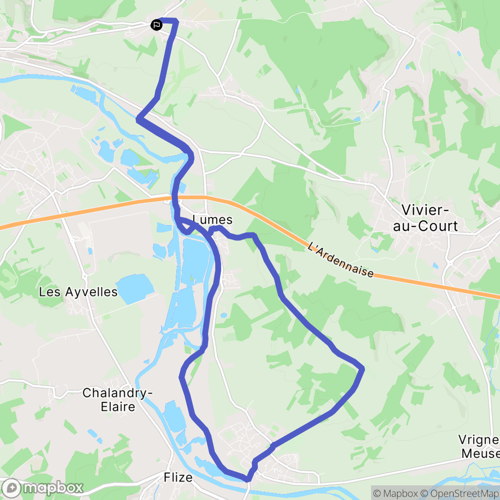 Saint-Laurent : carte du parcours de randonnée - France