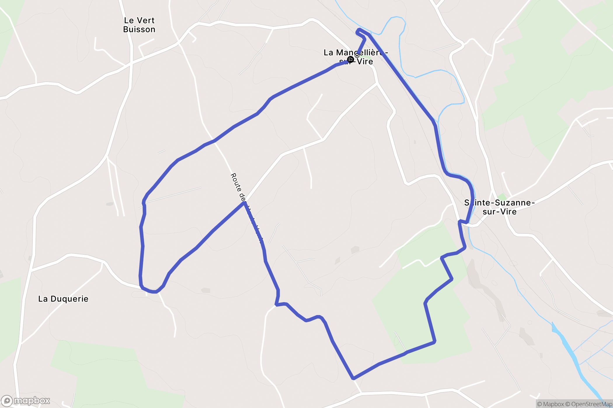 Bourgvallées : carte du parcours de randonnée - France