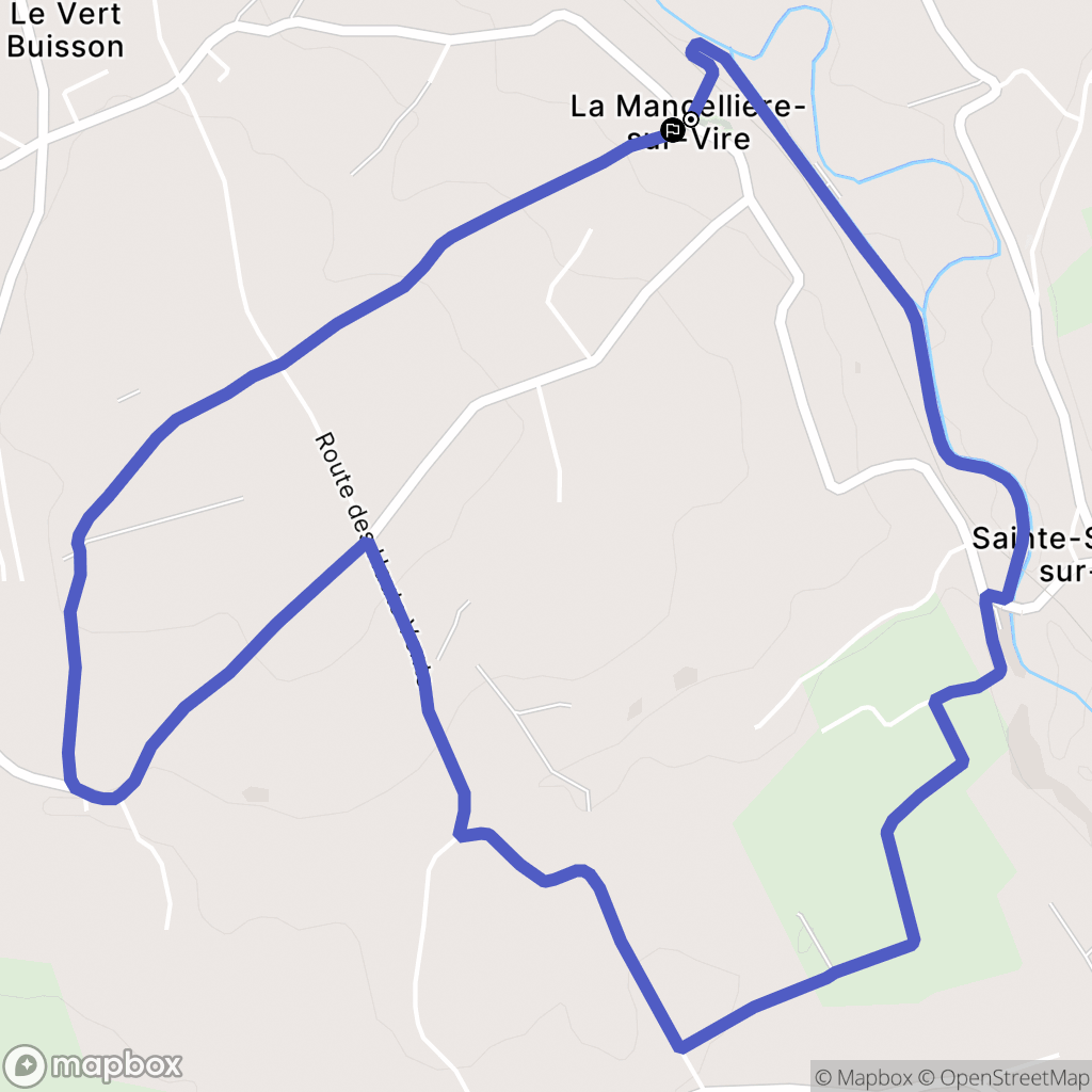 Bourgvallées : carte du parcours de randonnée - France