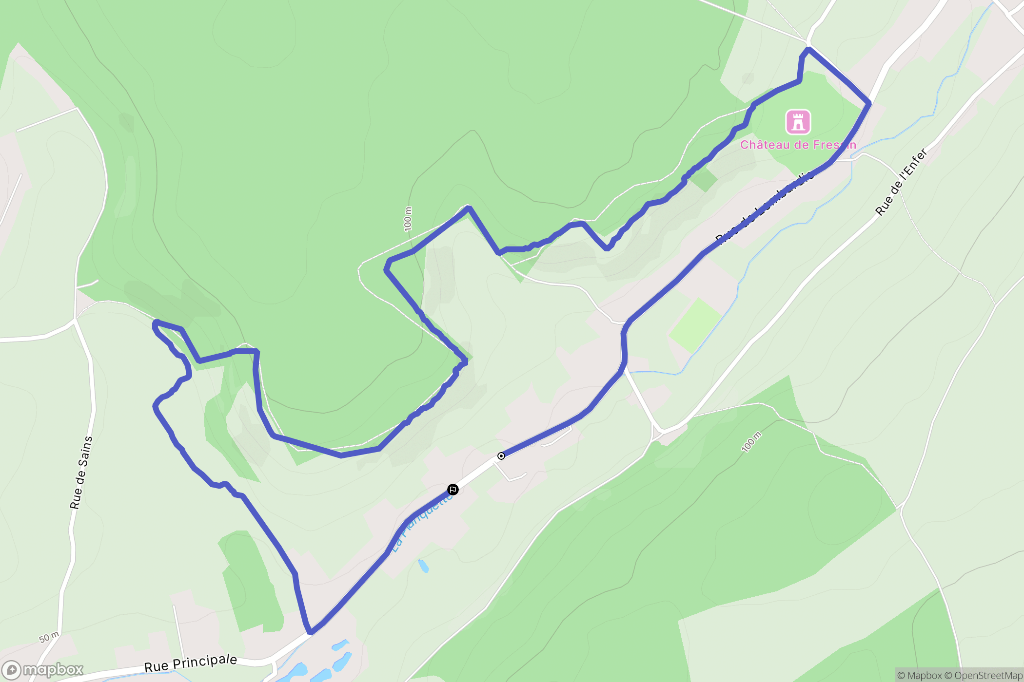 Fressin : carte du parcours de randonnée - France