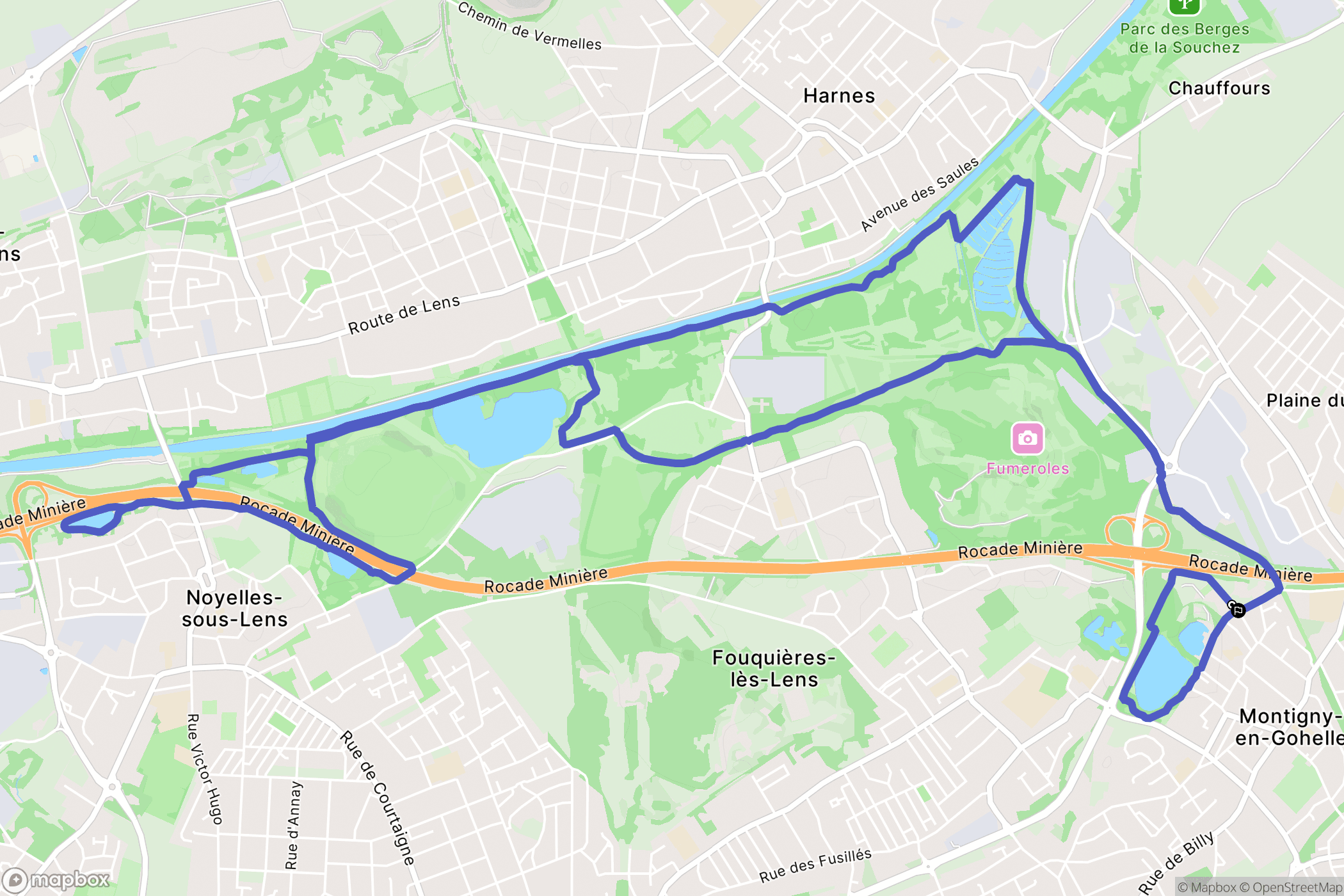 Montigny-en-Gohelle: routekaart voor buitenactiviteiten - France