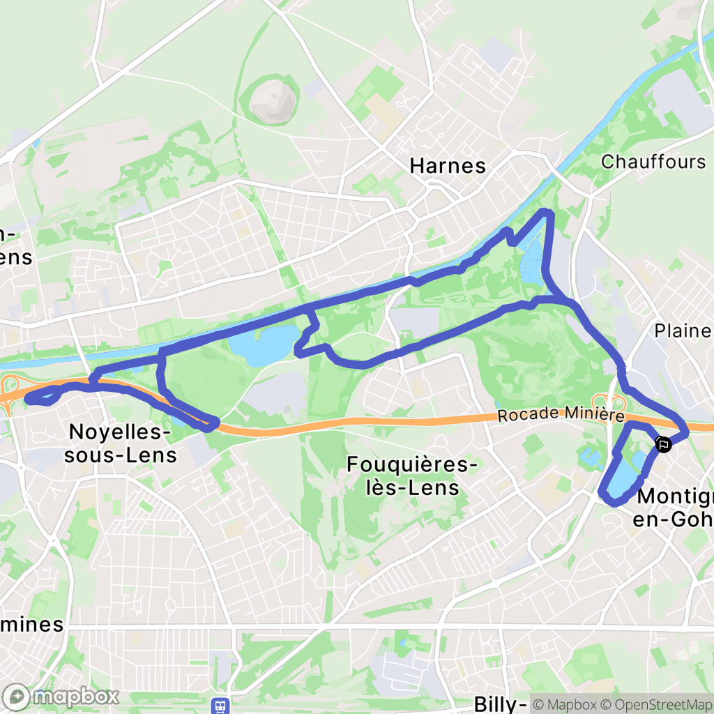 Montigny-en-Gohelle: routekaart voor buitenactiviteiten - France