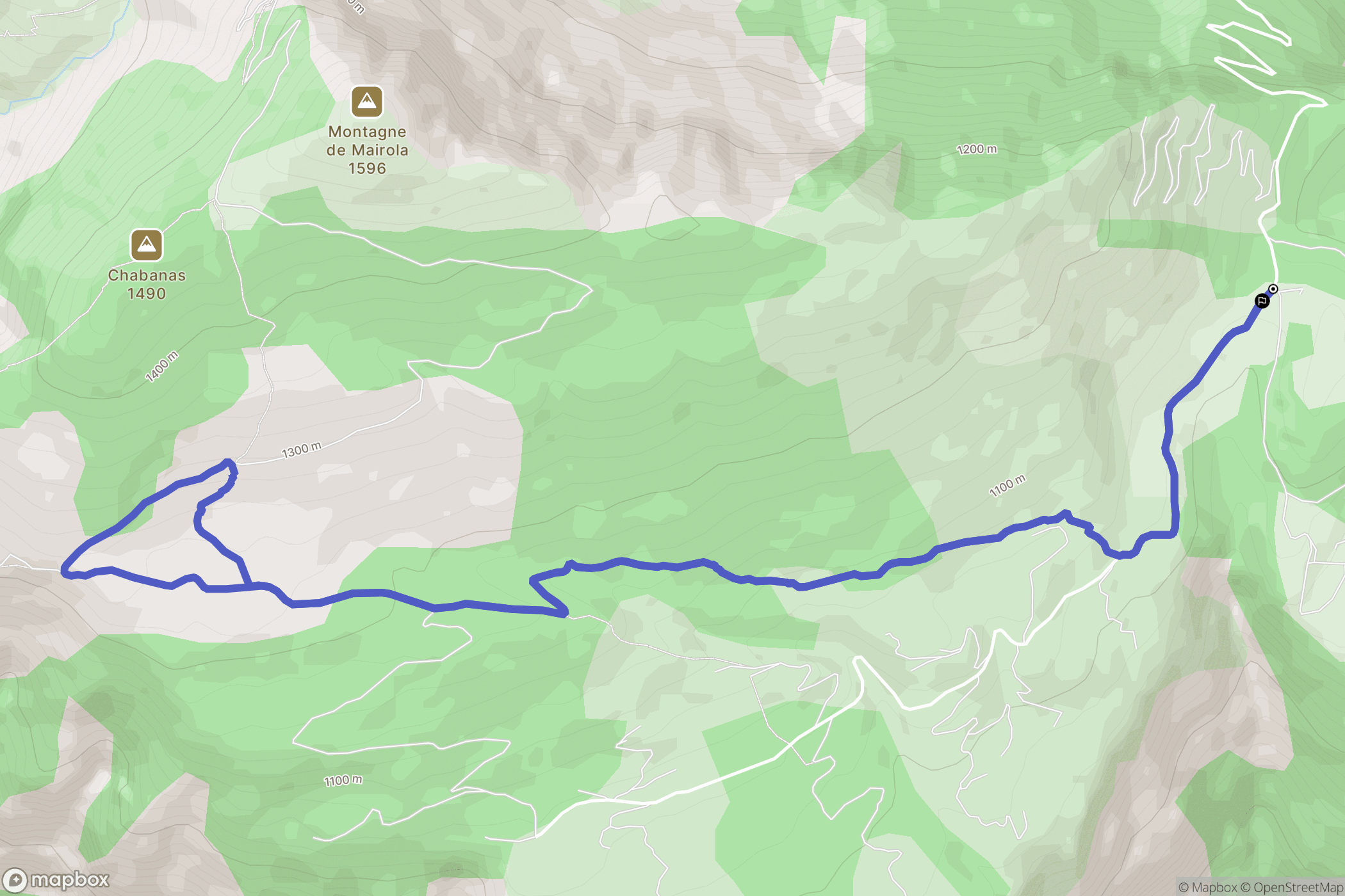 Rigaud : carte du parcours de randonnée - France