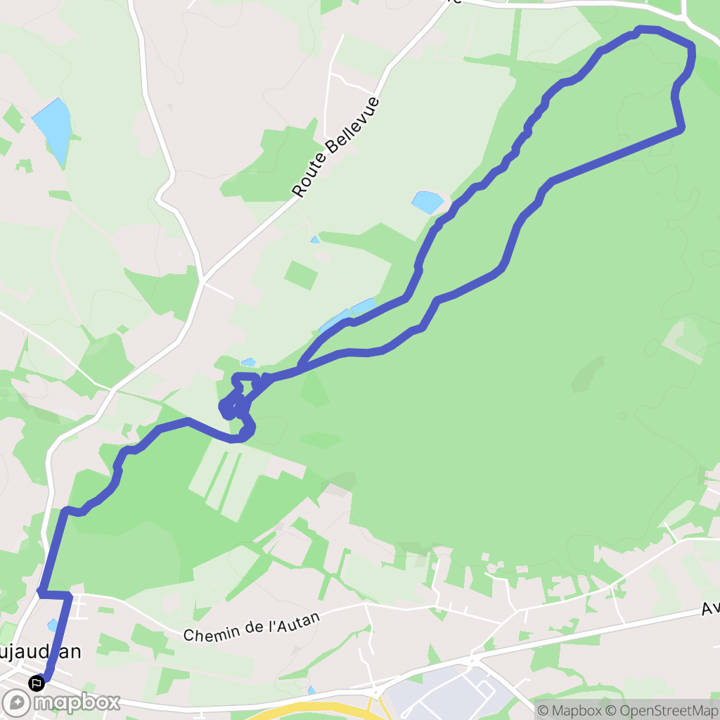 Pujaudran : carte du parcours de randonnée - France