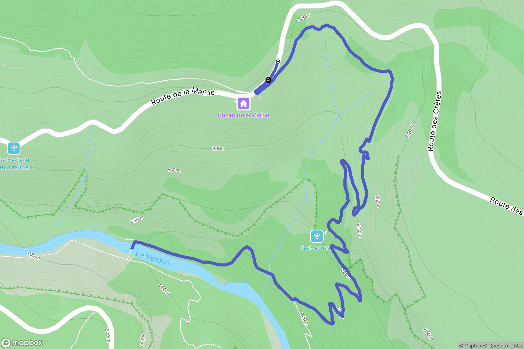 La Palud-sur-Verdon: routekaart voor buitenactiviteiten - France