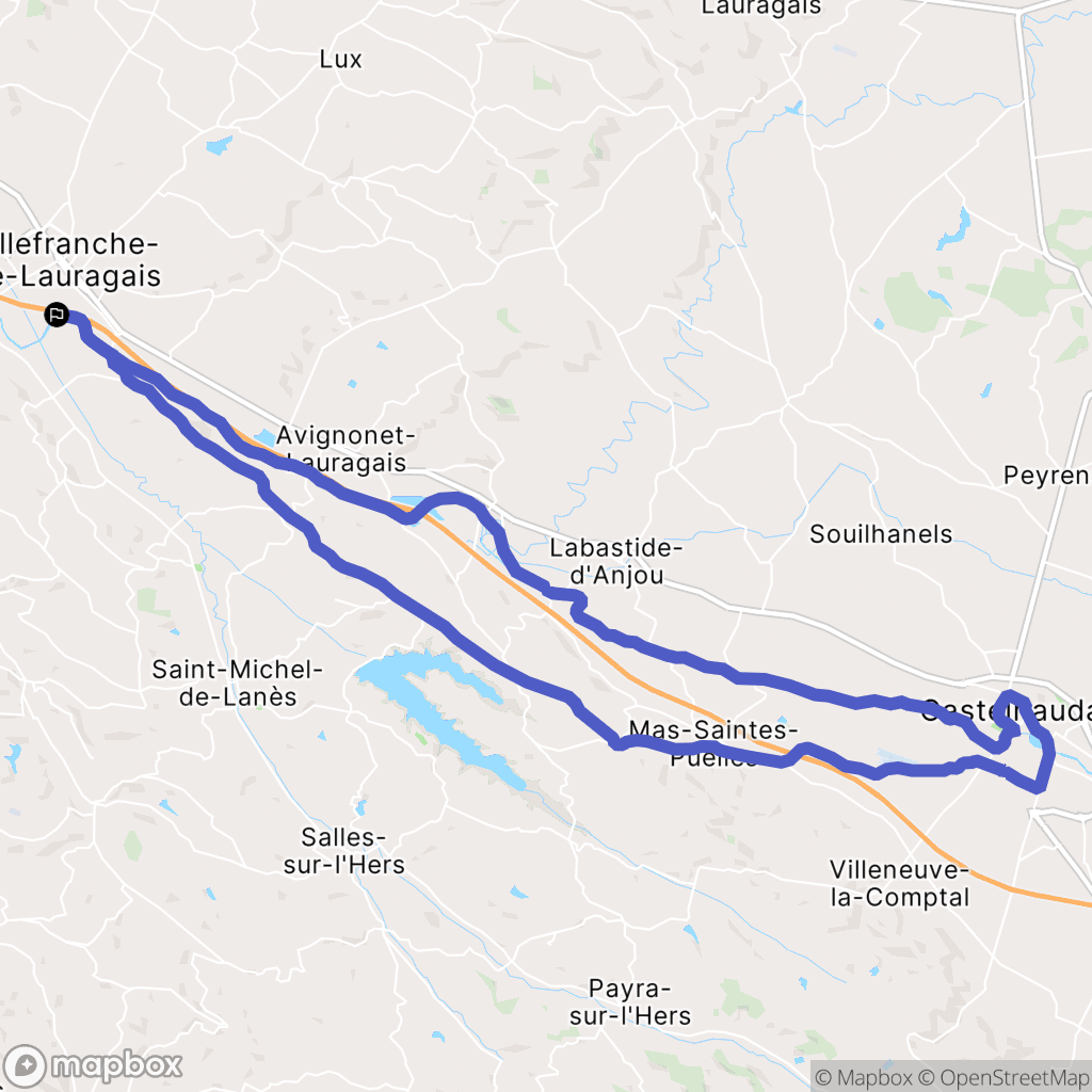 Renneville : carte du parcours de randonnée - France