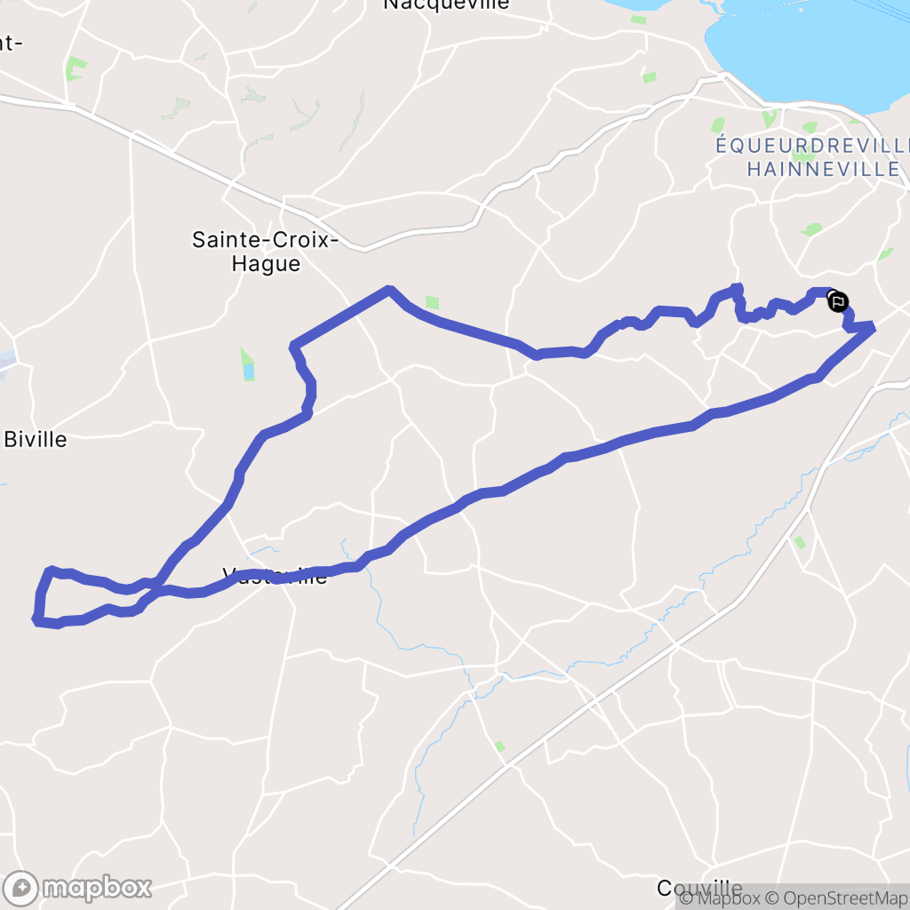 Cherbourg-en-Cotentin : carte du parcours de randonnée - France
