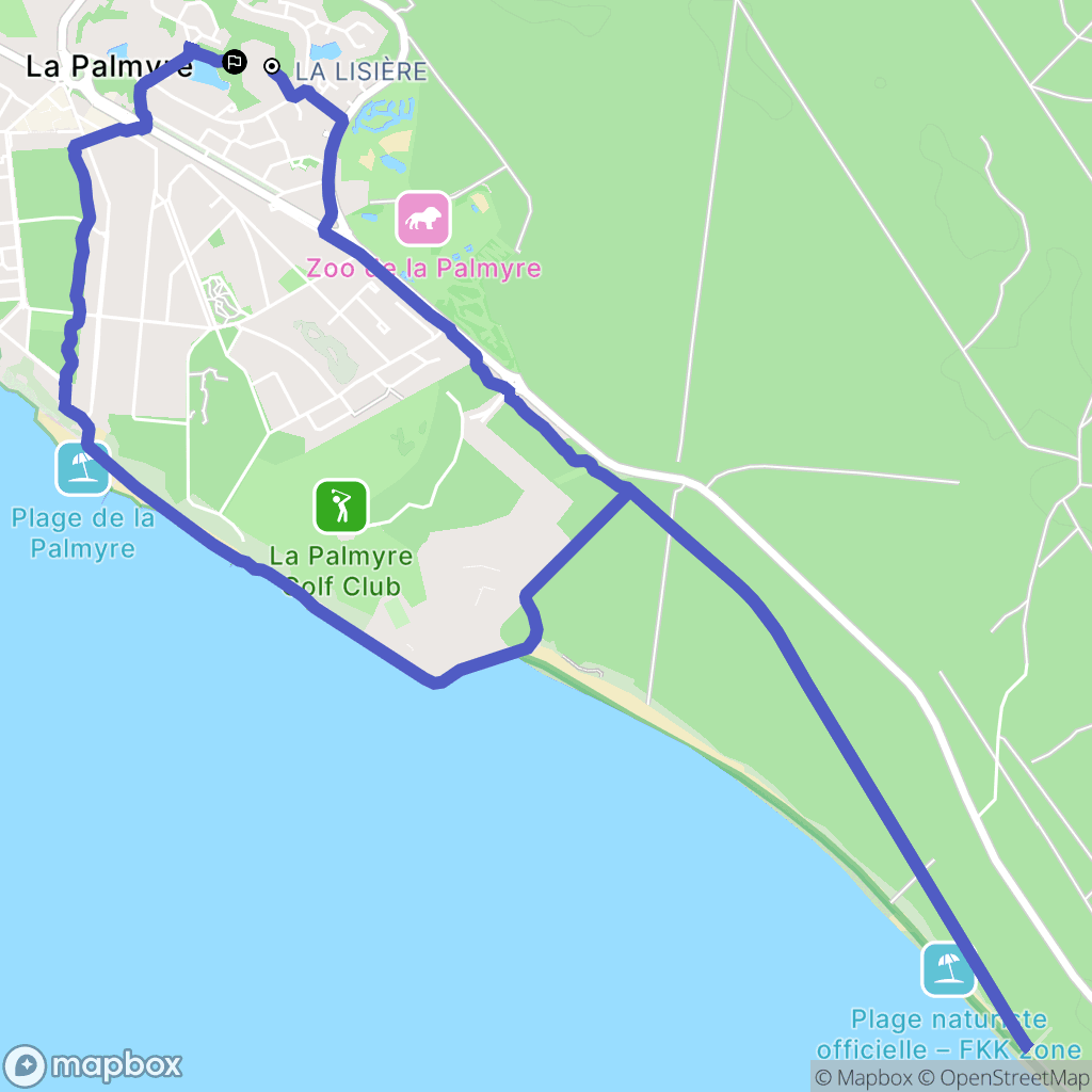 Les Mathes : carte du parcours de randonnée - France