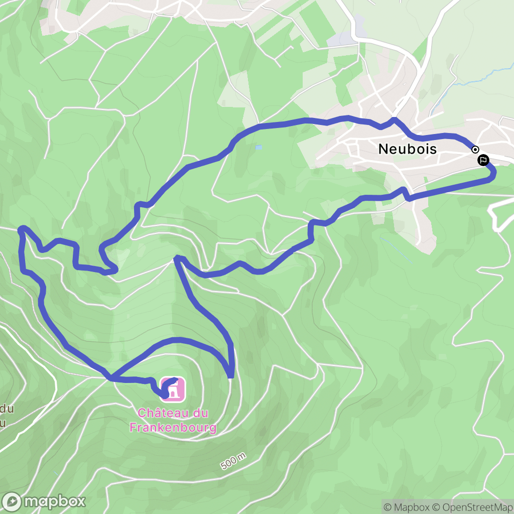 Neubois : carte du parcours de randonnée - France