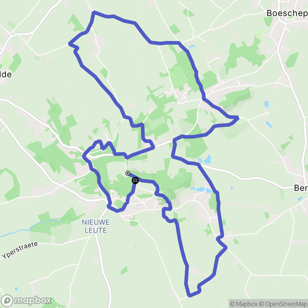 Berthen : carte du parcours de randonnée - France