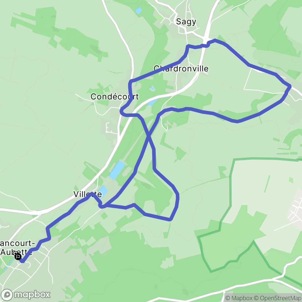 Tessancourt-sur-Aubette : carte du parcours de randonnée - France