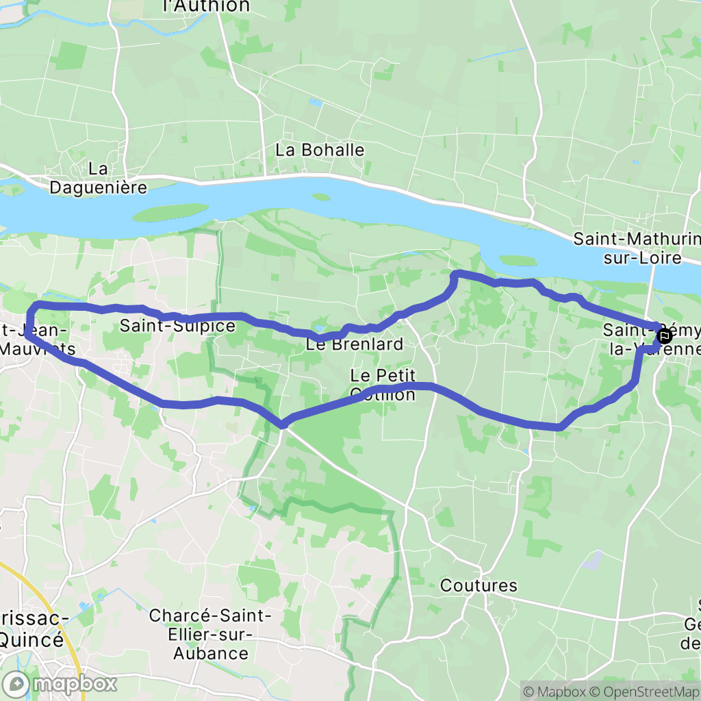 Brissac-Loire-Aubance : carte du parcours de randonnée - France