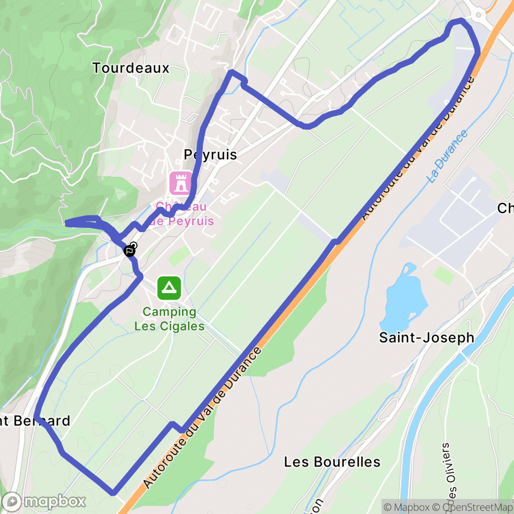 Peyruis : carte du parcours de randonnée - France