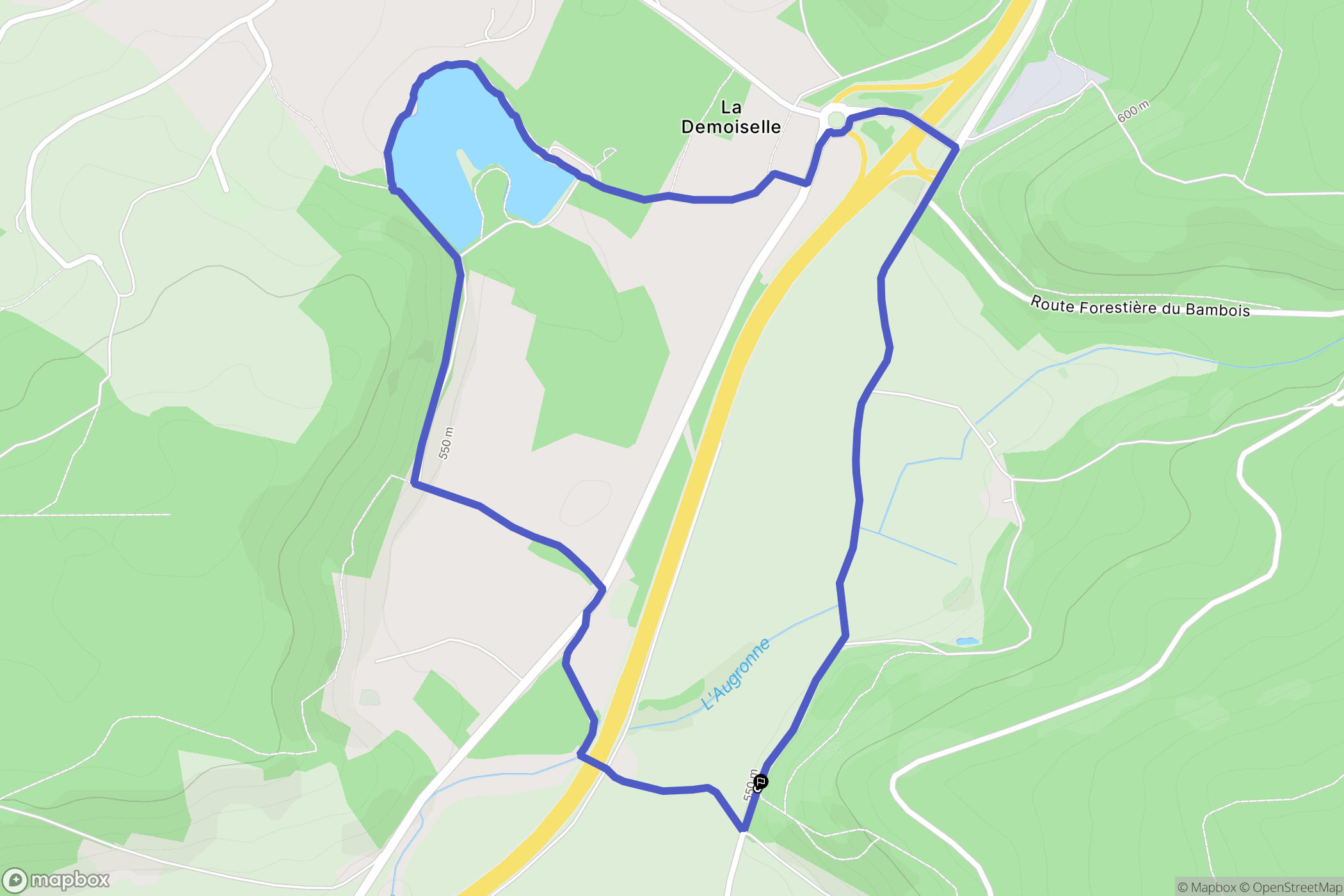 Remiremont : carte du parcours de randonnée - France