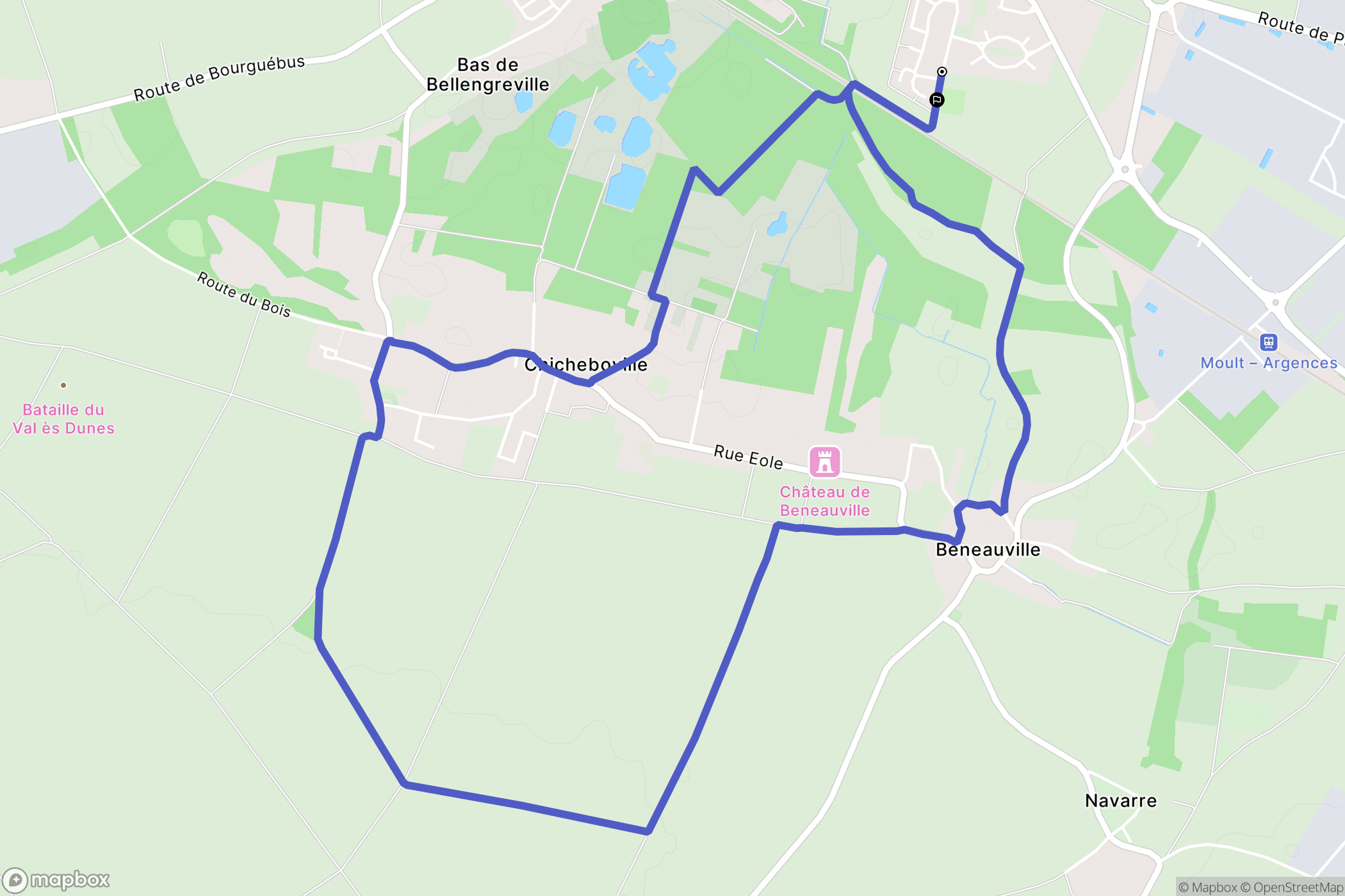 Vimont : carte du parcours de randonnée - France